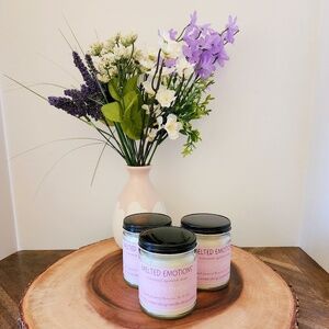 homemade strawberry shortcake candle